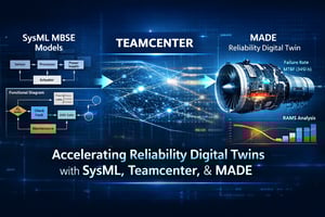 SysML MBSE models integrated with Teamcenter and MADE to create reliability digital twins for RAMS analysis